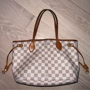 LOUIS VUITTON Hand Tote Bag LV Neverfull PM Damier Azur France